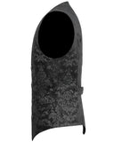 Punk Rave Alcazar Mens Waistcoat Vest - Black Damask