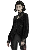 Punk Rave Oleandra Womens Baroque Gothic Blouse Top