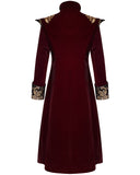 Devil Fashion Marcellus Mens Gothic Coat - Red & Black