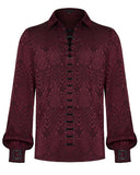Punk Rave Mens Serpentine Gothic Dandy Shirt - Red