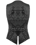 Punk Rave Alcazar Mens Waistcoat Vest - Black Damask