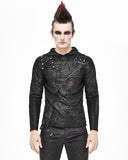 Devil Fashion Anatomic Regeneration Mens Apocalyptic Punk Asymmetric Hooded Top