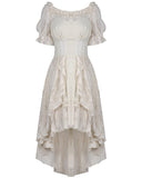 Dark In Love Wildwinde Steampunk Dress - Vintage Off-White/Cream