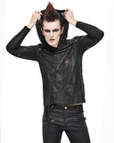 Devil Fashion Anatomic Regeneration Mens Apocalyptic Punk Asymmetric Hooded Top