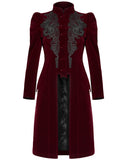 Punk Rave Womens Vespertine Mid-Length Coat - Red