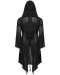 Punk Rave Plus Size Womens Gothic Witch Layered Mesh Hooded Cardigan