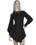 Punk Rave Daily Life Womens Gothic Witch Asymmetric Shirt Dress