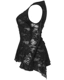 Punk Rave Plus Size Womens Apocalyptic Gothic Lace-Up Tunic Top