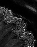 Dark In Love Womens Regency Gothic Velvet & Ruffled Lace Hi-Low Dress