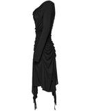 Punk Rave Daily Life Apocalyptic Gothic Broken Knit Ruching Dress
