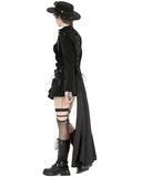 Dark In Love Womens Serpent Hunter Long Cutaway Lace Up Tailcoat Jacket