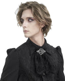 Devil Fashion Mens Gothic Aristocrat Lace Cravat Tie & Brooch