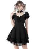 Dark In Love Gothic Lace Ruffle Party Dress