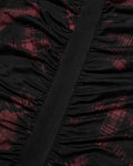 Punk Rave Mens Dark Punk Hooded Cloak Jacket - Black & Red