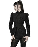 Punk Rave Womens Gothic Embroidered Victorian Woolen Riding Jacket