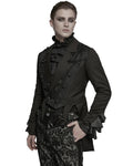 Punk Rave Mens Elegant Gothic Gentleman Embroidered Tailcoat Dress Jacket
