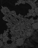 Devil Fashion Mens Gothic Aristocrat Chained & Feathered Shoulder Cape Cloak