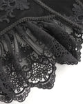 Devil Fashion Womens Gothic Lace Embellished Waist Cincher Corset