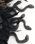 Eva Lady Womens Dark Medusa Gothic Feathered Snake Tiara Fascinator