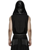 Punk Rave Mens Gothic CyberPunk Sectional Hooded Tank Top Vest