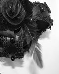 Devil Fashion Gothic Lolita Feathered Crown Hair Barrette Hat