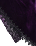 Punk Rave Womens Gorgeous Gothic Lace Applique Hooded Coat - Extended Size Range - Purple Velvet