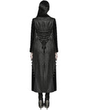 Punk Rave Womens Long Gothic Velvet & Jacquard Court Coat