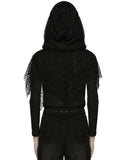 Punk Rave Womens Apocalyptic Wasteland Gothic Hooded Mesh Shawl Top