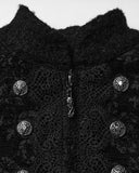 Punk Rave Womens Long Gothic Aristocrat Woolen Winter Military Coat
