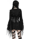 Dark In Love Apocalyptic Gothic Punk Broken Knit Hooded Bodycon Dress