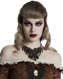 Punk Rave Womens Steampunk Butterfly Choker Necklace - Black