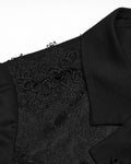 Punk Rave Mens Elegant Gothic Gentleman Embroidered Tailcoat Dress Jacket