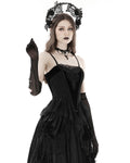 Dark In Love Womens Dark Gothic Courtesan Velvet Cami Corset Top