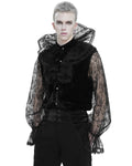 Devil Fashion Mens Dark Gothic Aristocrat Velvet & Lace Marquis Shirt