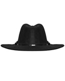 Punk Rave Daily Life Womens Gothic Beaded Wide Brim Fedora Hat - Black & Red