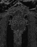 Punk Rave Daily Life Womens Long Gothic Crushed Velvet Applique Maxi Dress - Black