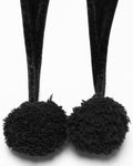 Punk Rave Daily Life Womens Velvet Gothic Lolita Hooded Split Tails Bolero Cape - Black