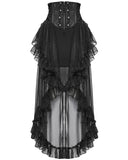 Punk Rave Womens Long Romantic Gothic Layered Chiffon Corset Skirt