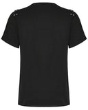 Punk Rave Mens Avant Garde Gothic Studded Drop Collar T Shirt Top
