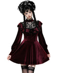 Dark In Love Romantic Gothic Velvet Lolita Doll Mini Dress