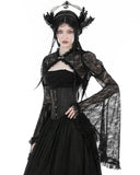 Dark In Love Womens Elegant Gothic Lace Bolero Shrug