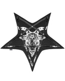 Devil Fashion Gothic Punk Occult Baphomet Filled Pentagram Cushion