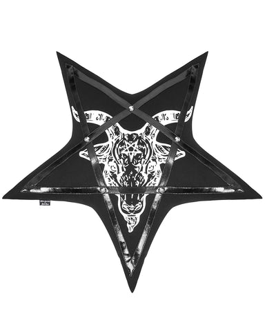 Devil Fashion Gothic Punk Occult Baphomet Filled Pentagram Cushion