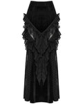Punk Rave Womens Long Victorian Gothic Velvet & Lace Maxi Skirt
