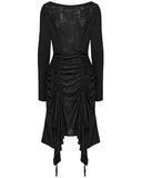 Punk Rave Daily Life Apocalyptic Gothic Broken Knit Ruching Dress
