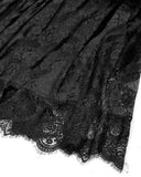 Dark In Love Womens Long Gothic Pleated Tulle Layered Floral Maxi Skirt