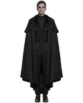 Punk Rave Mens Salazar Regency Gothic Vampire Cloak - Black