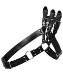 Punk Rave Mens Apocalyptic Punk One Shoulder Strapping Harness - Faux Leather