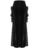 Punk Rave Womens Long Victorian Gothic Velvet & Lace Maxi Skirt