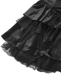 Dark In Love Womens Elegant Gothic Lolita Velvet & Lace Mini Dress